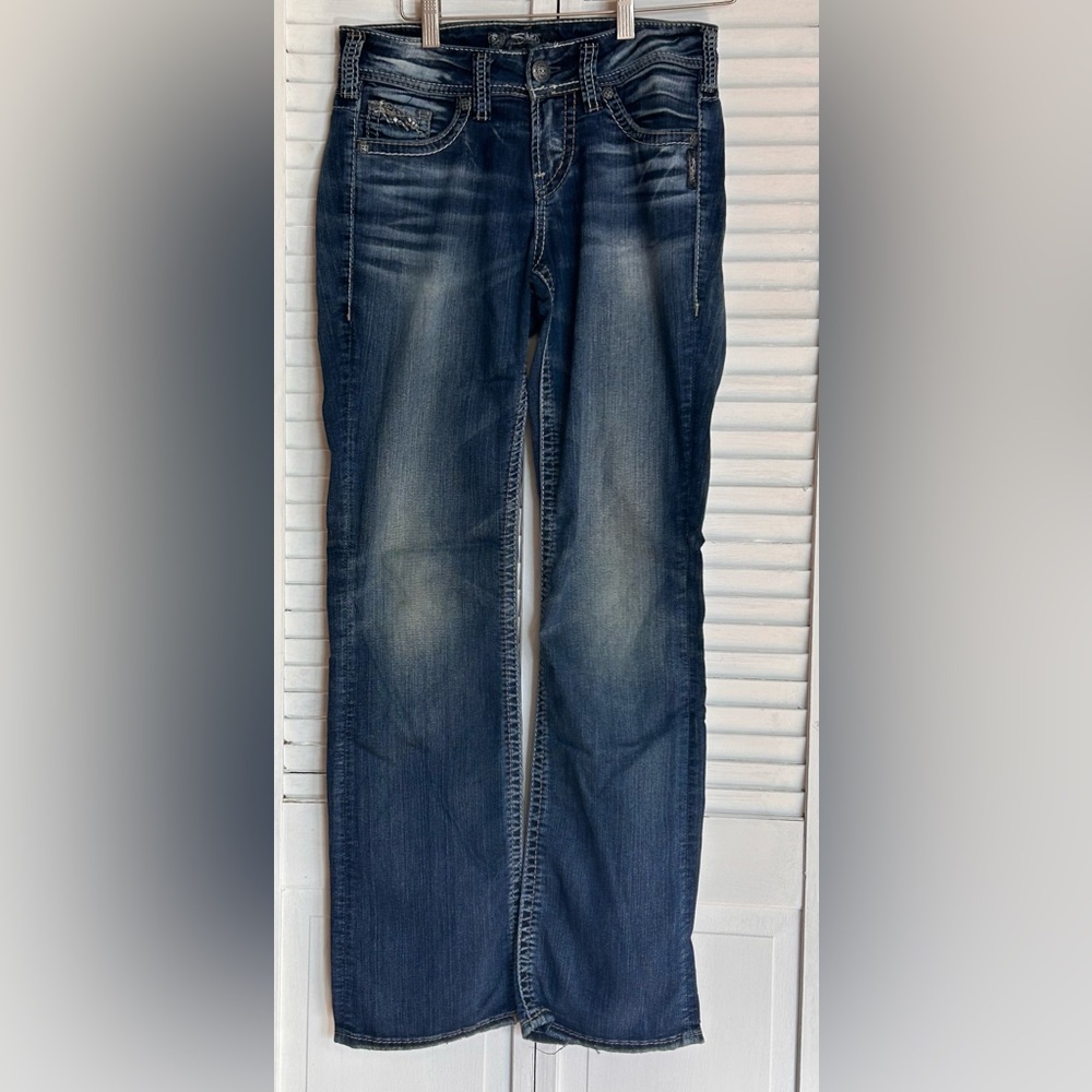 Silver Blue Jeans Women’s Size 26 W26/L31 Super Stretch Suki Slim Mid Boot